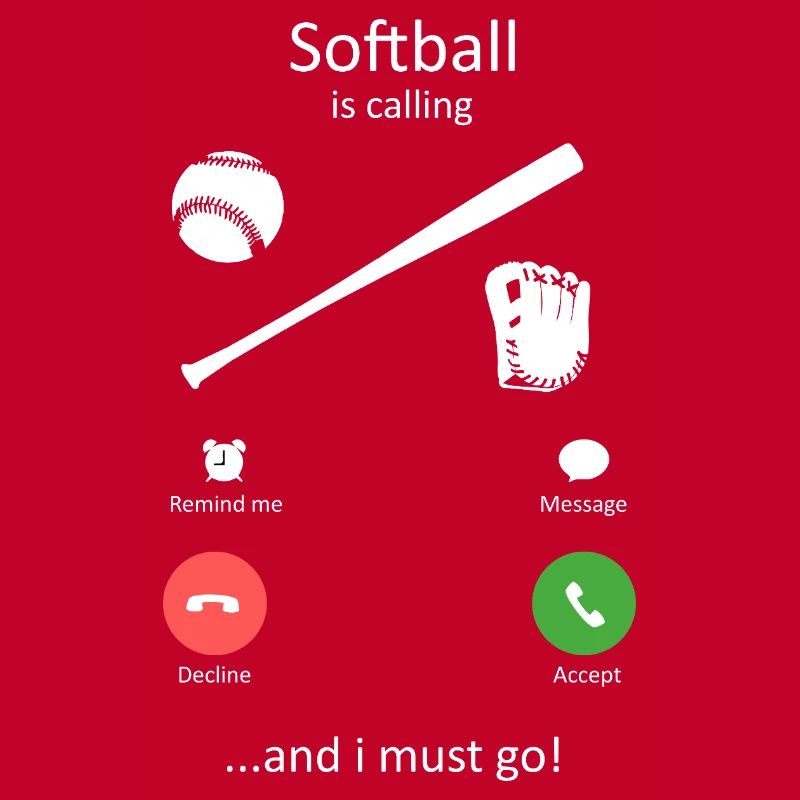 Softball ruft lustige eingehende Anrufe an