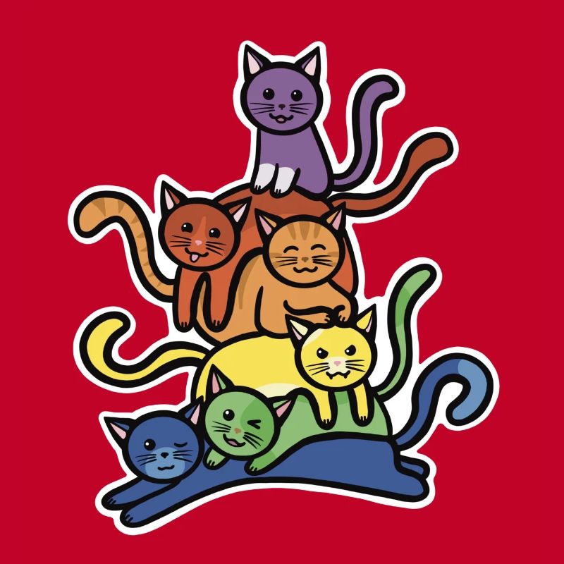 Rainbow Cats Stack