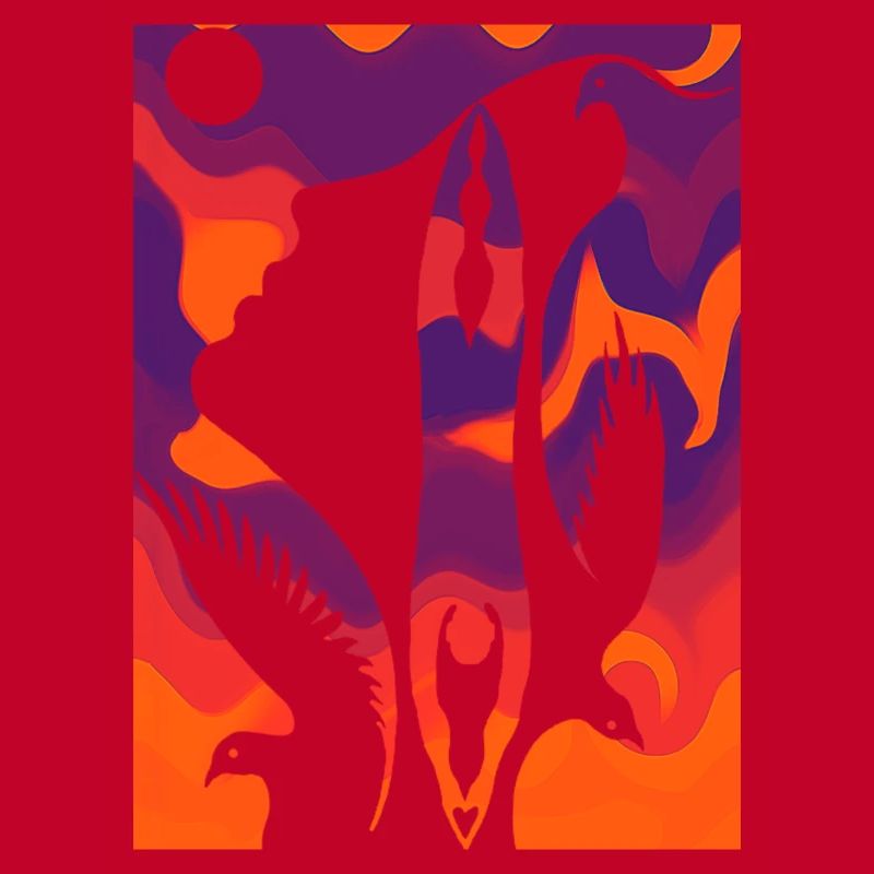 Optical illusion art psychadelic retro forms