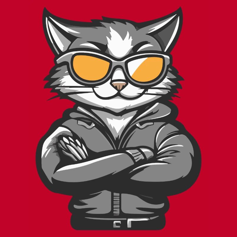 Chat Bande Dessinée Cool