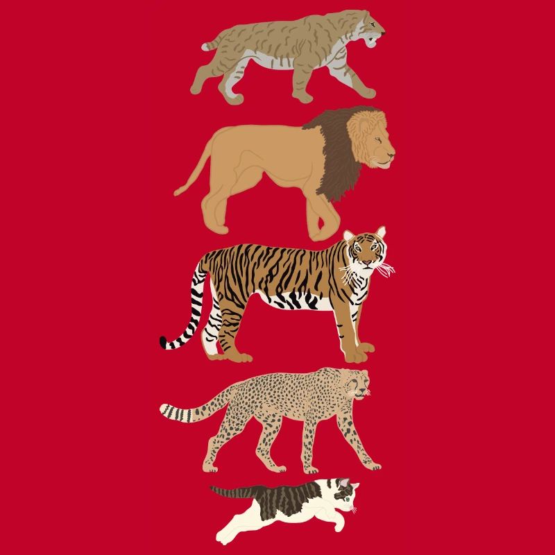 Evolution Chat Lion Guépard Vertical multicolore