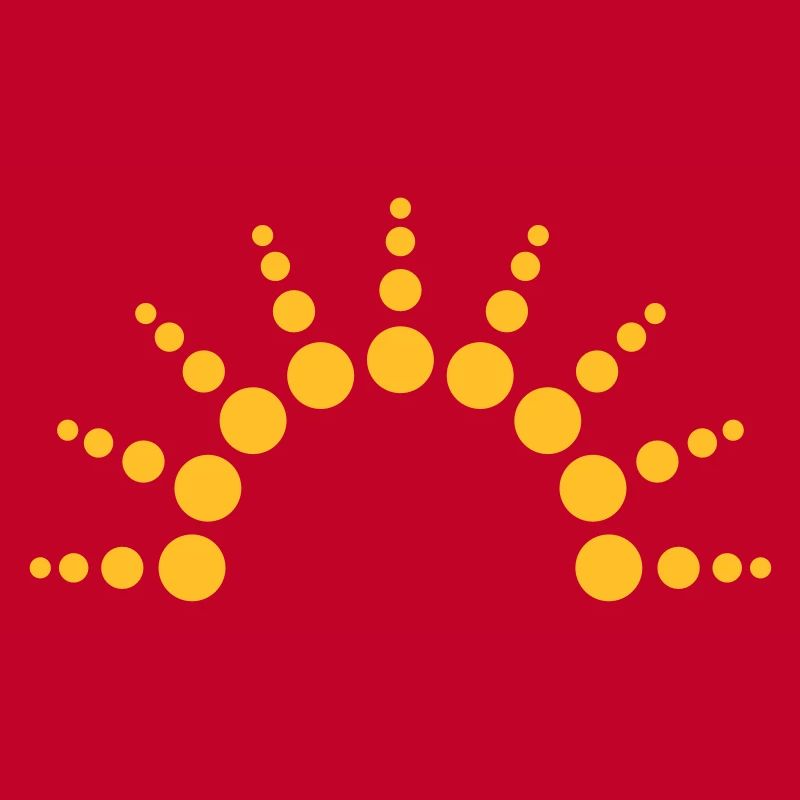 Half-circle circles points Sun logo