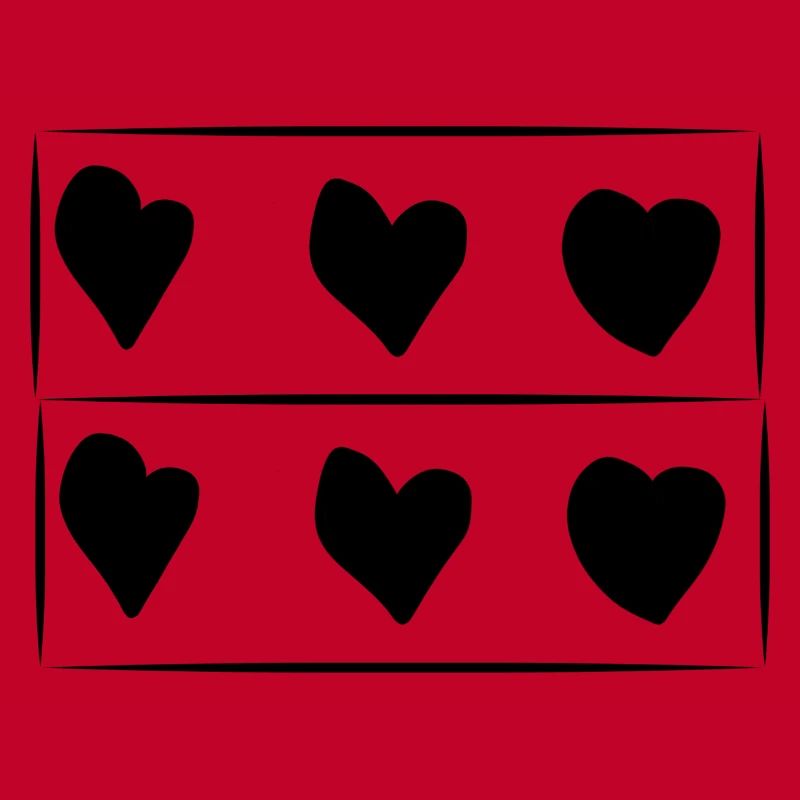 Six Hearts Heart Rectangle Pattern
