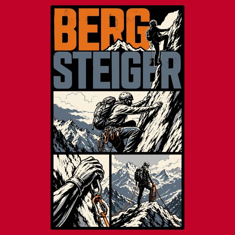 Bergsteiger Abenteuer Comic Design