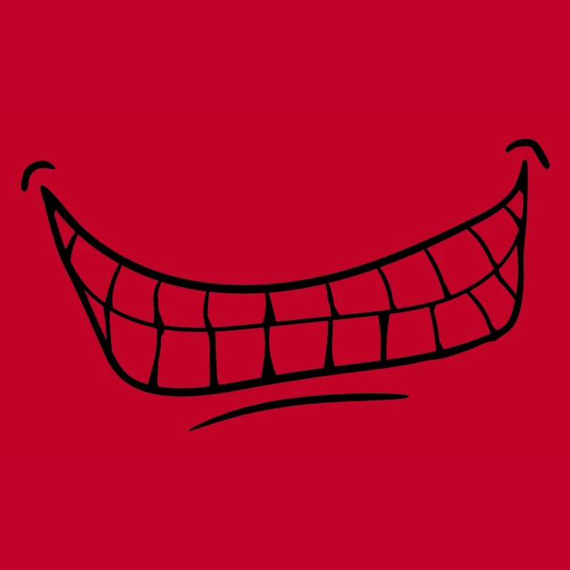 Grinning Evil Horror Mouth Smile Comic Teeth