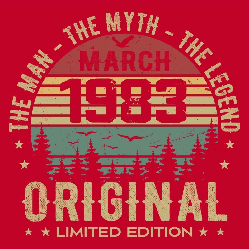 Cadeau pour le 42e Anniversaire Original Mars 1983