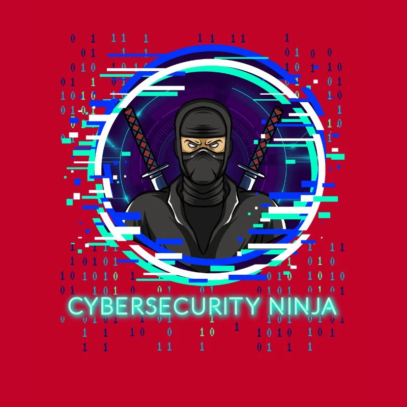 Cybersecurity Ninja Code Programmer Nerd