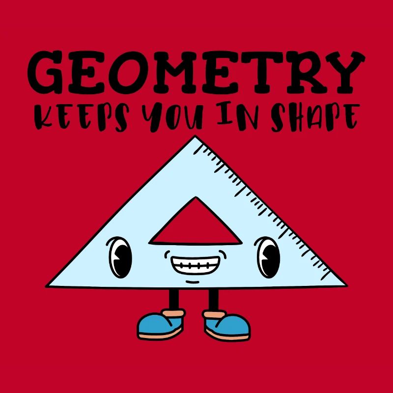 Smiling Triangle Ruler - Fun Geometry Character