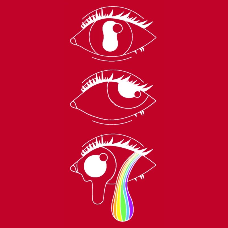 Psychedelische Augen mit Regenbogen, Eyecatcher