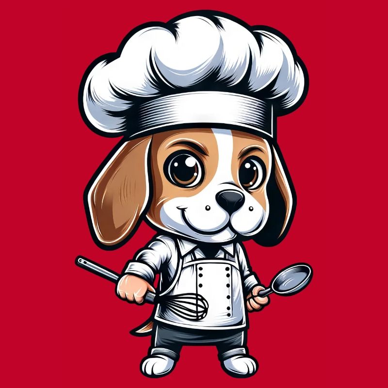 Conception de bande dessinée mignonne Beagle Chef