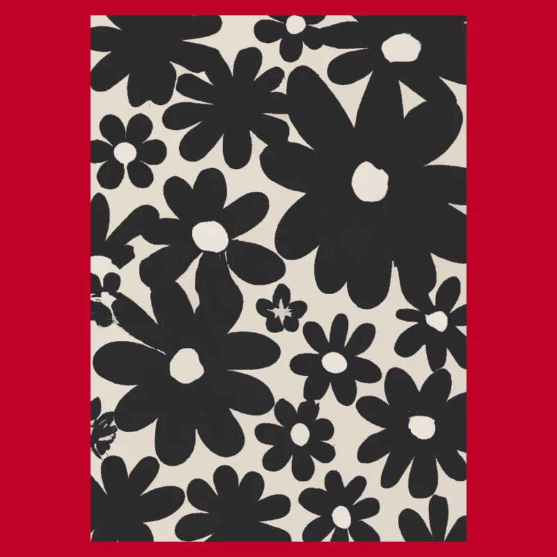 Schwarze Blumen-Muster