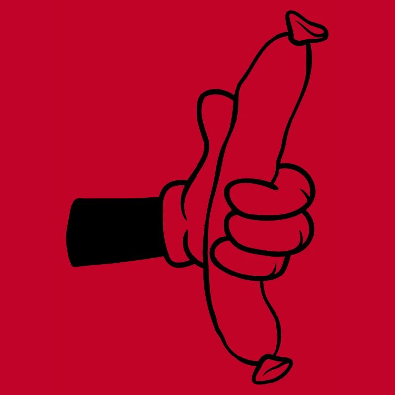 Wurst Comic Hand BBQ