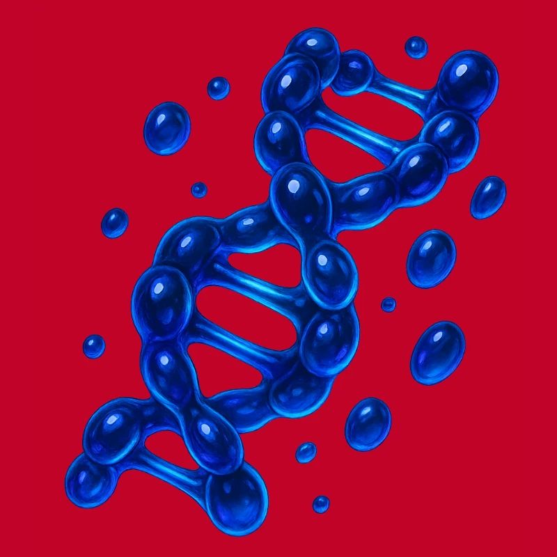 Molécule d’hélice d’ADN 3D Bleu