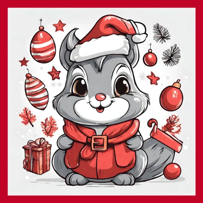 Santa Eichhörnchen, Eichhörnchen Weihnachtsmann