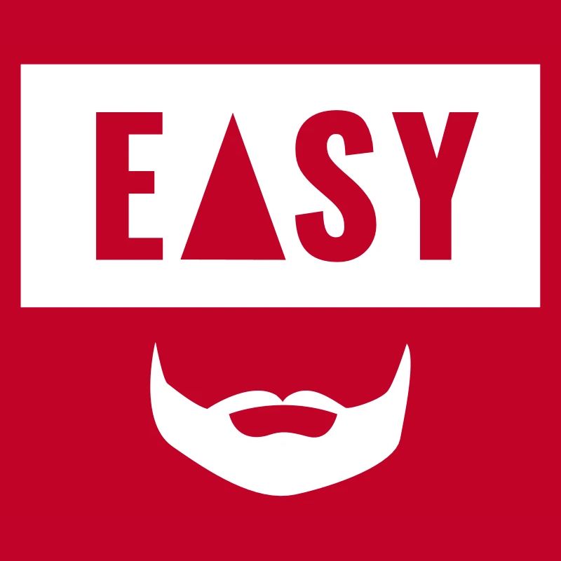 Hipster - beard with Easy lettering in the box