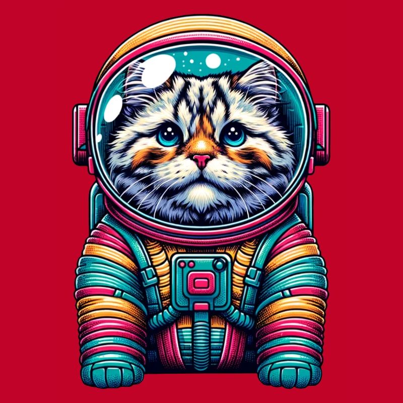 Petit chat mignon comme astronaute astronaute