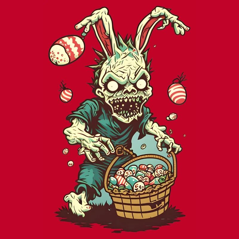 Zombie Easter with Easter Basket