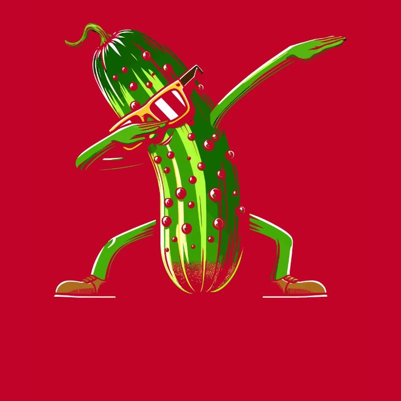 Drôle de concombre dabbing cornichon concombre amateur de concombre