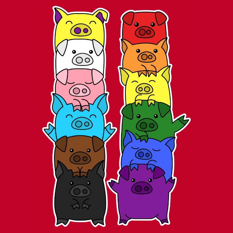Pride Progress Flag Pig Equality