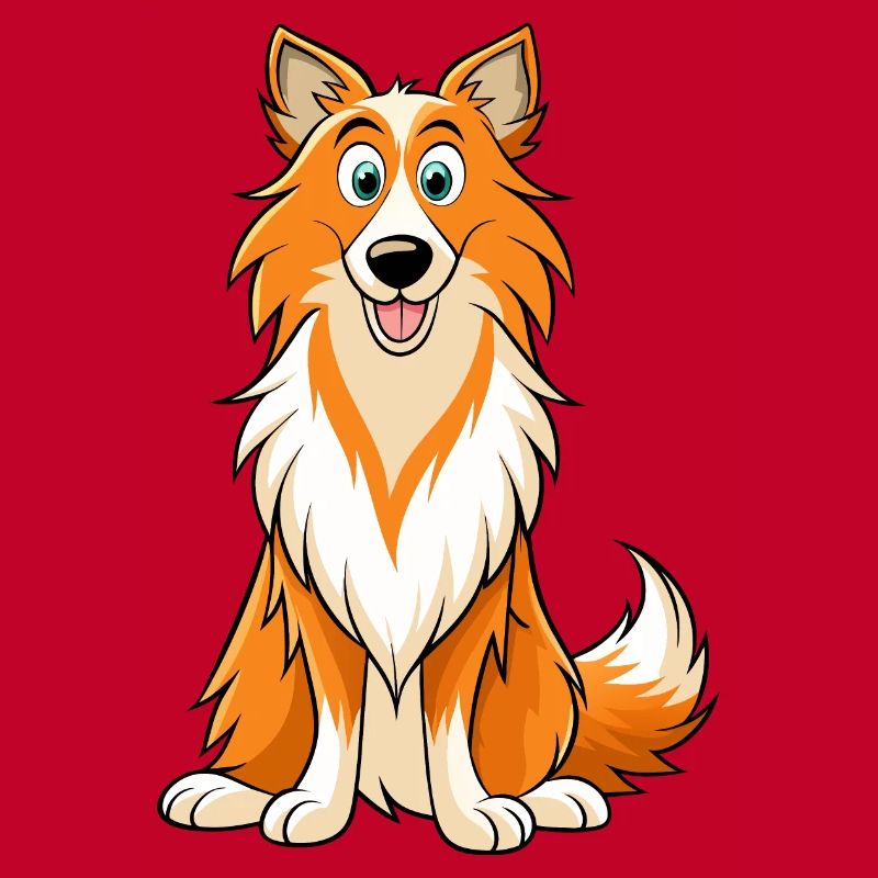 Art numérique Collie Expression douce