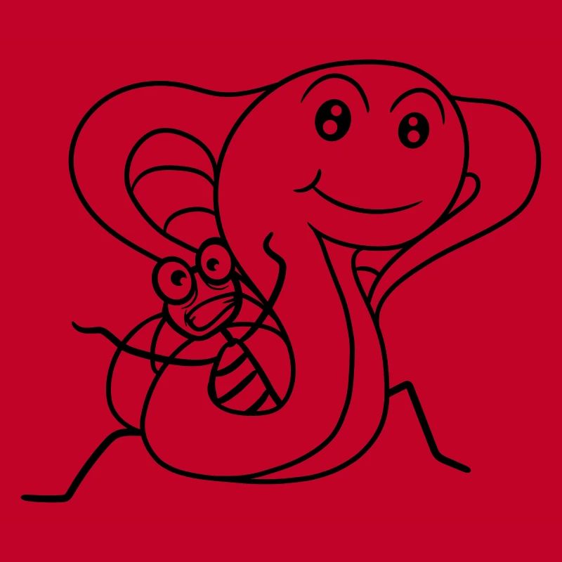 constrictor strangling young human being man cobra