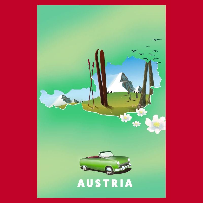 Austria Ski poster