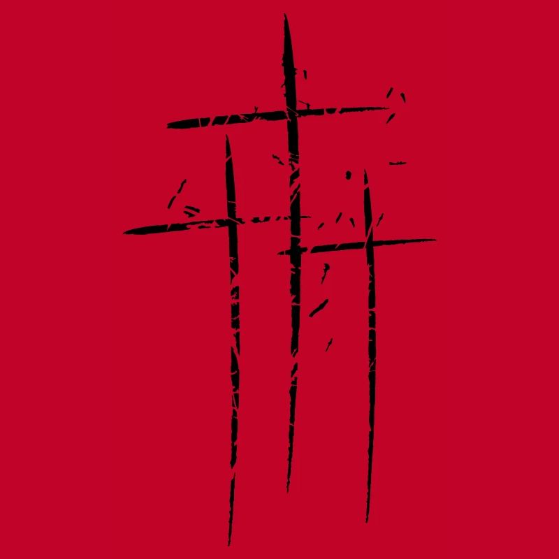 3 crosses design pattern scratch cool old tears br