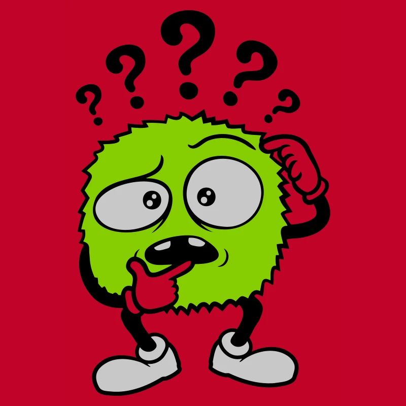 Question mark skeptical face comic