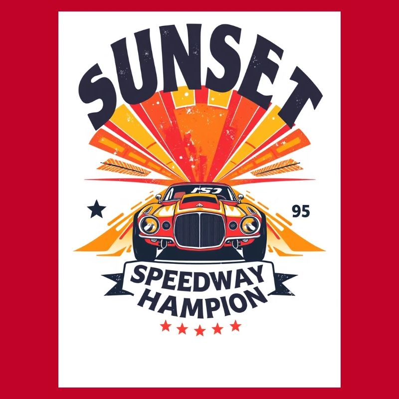 Sunset Speedway Champion Conception de course rétro