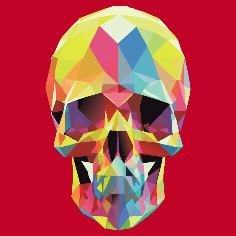 Low-Poly-Schädel