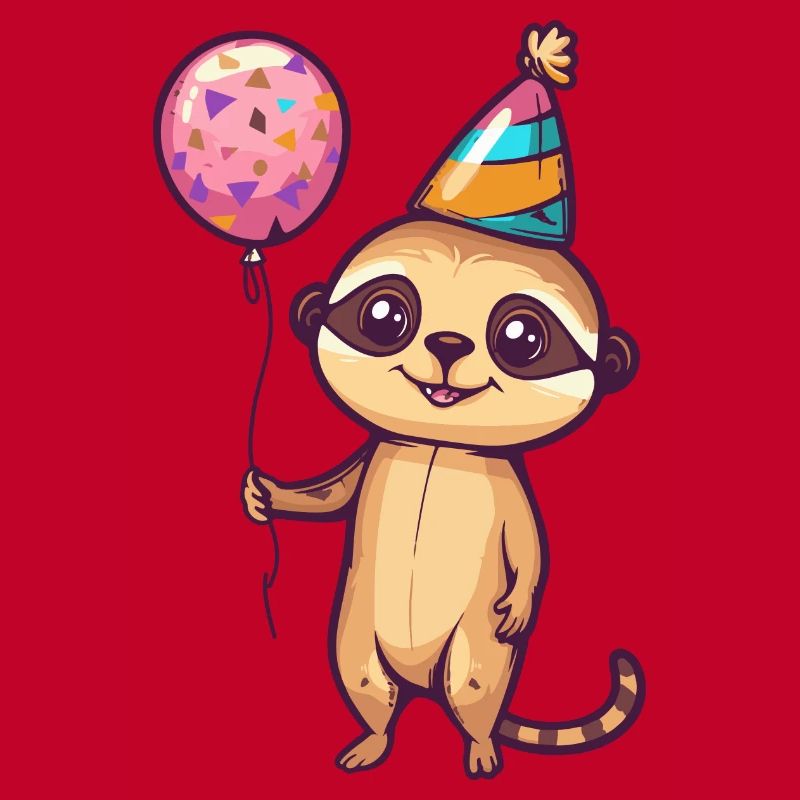 Erdmännchen Geburtstag Comic Niedlich