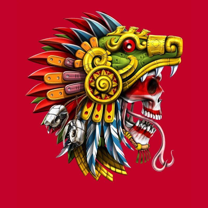 Aztekischer Schlangenschädel-Krieger