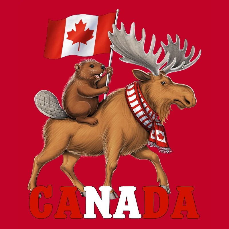 Canada Beaver Riding Moose FULL