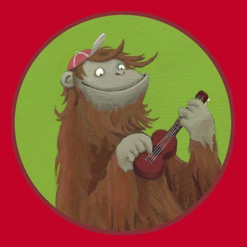 Affe mit Ukulele