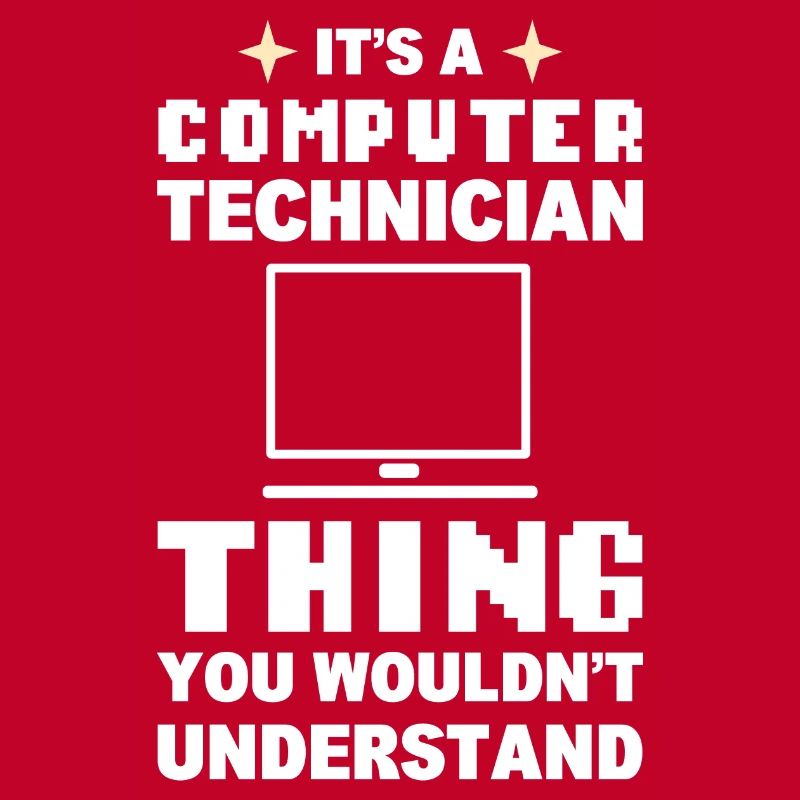 Lustiger Computerfreak Computertechniker