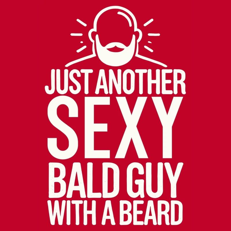 Nur ein weiterer sexy Glatzkopf mit Bart