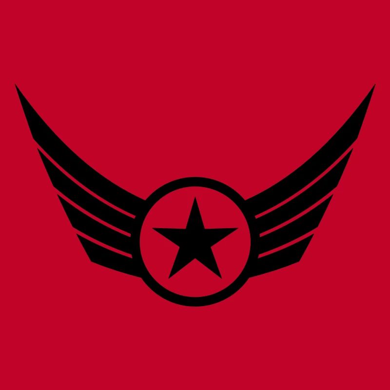 conception de logo étoiles crête pilotes d'ailes d