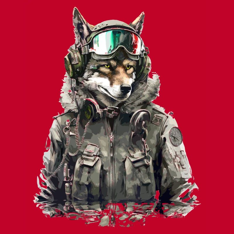 Wolf als Pilot