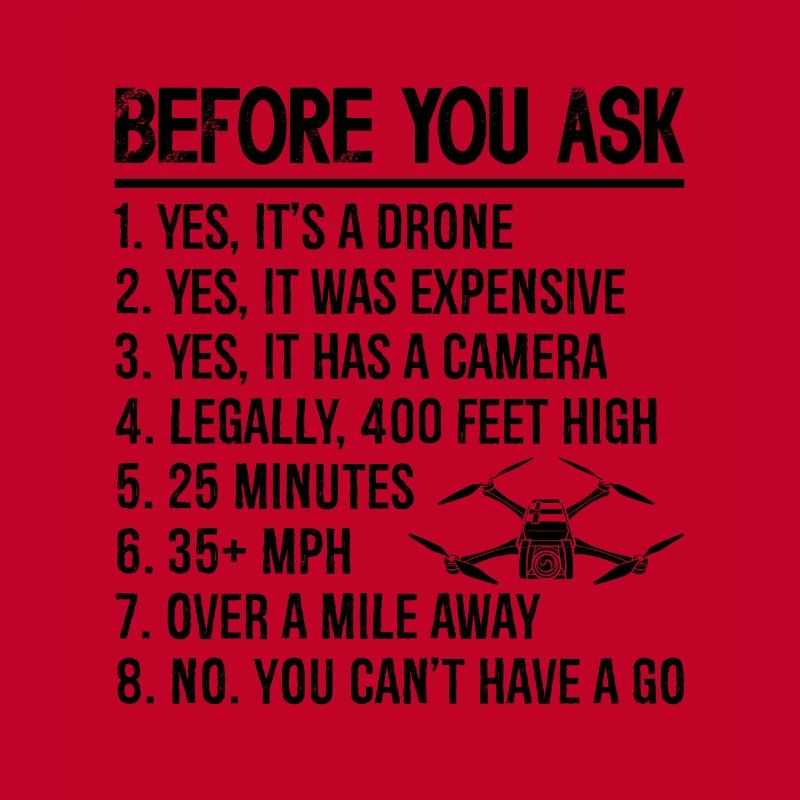 Avant de demander Quadcopter Drone Pilot Drone Racer