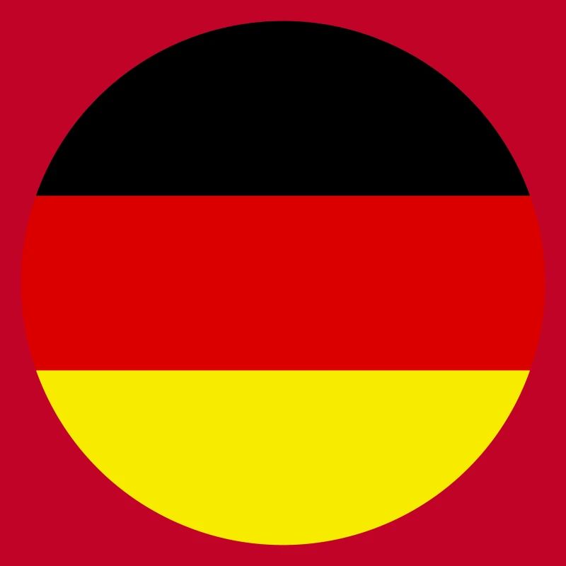 Flag Germany Germany Three Colors Vector Round