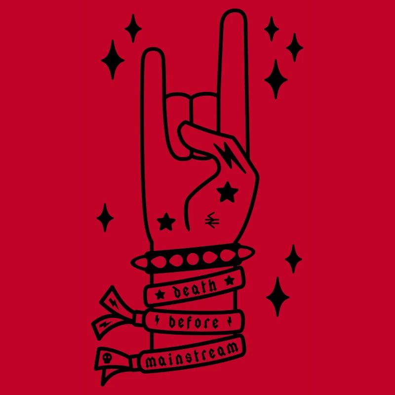 Death Before Mainstream - Heavy Metal Handgeste