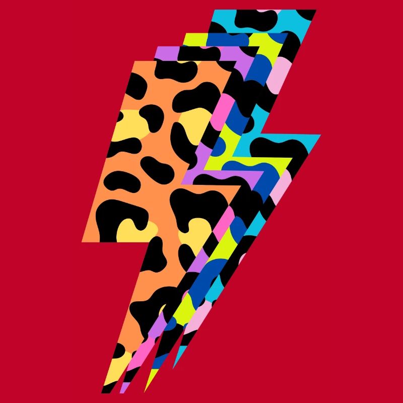 Multicolored leopard lightning
