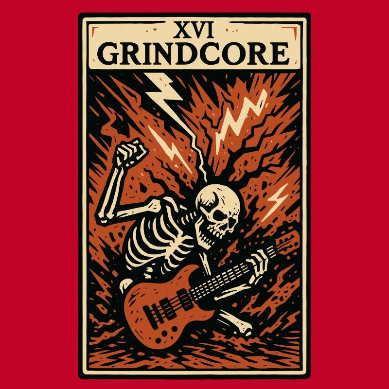 Carte de tarot Grindcore – Explosive Skeleton Shred
