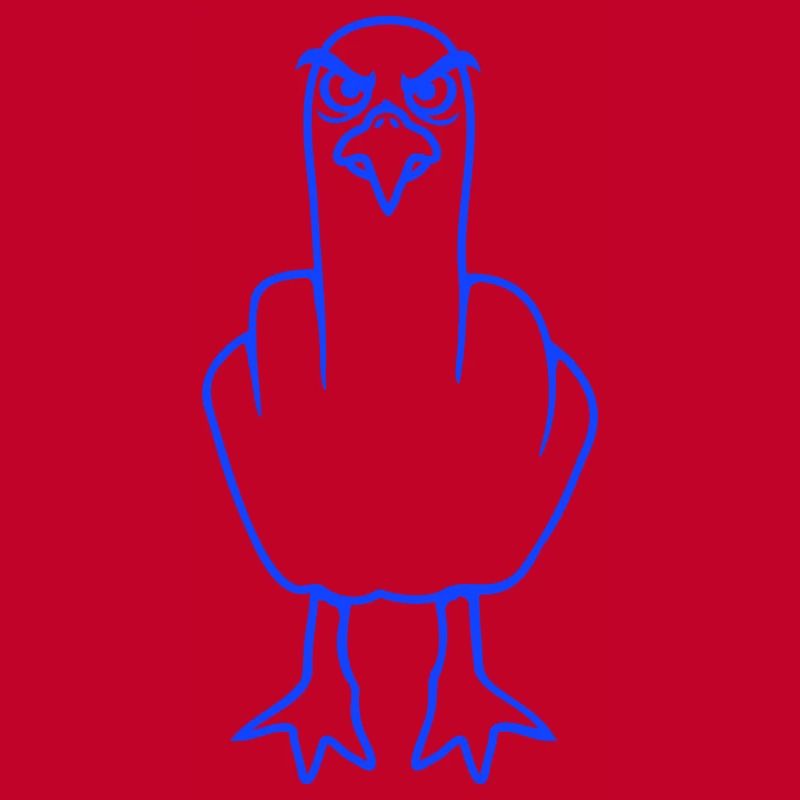 Möwe Mittelfinger Beleidigung Stinkefinger frech