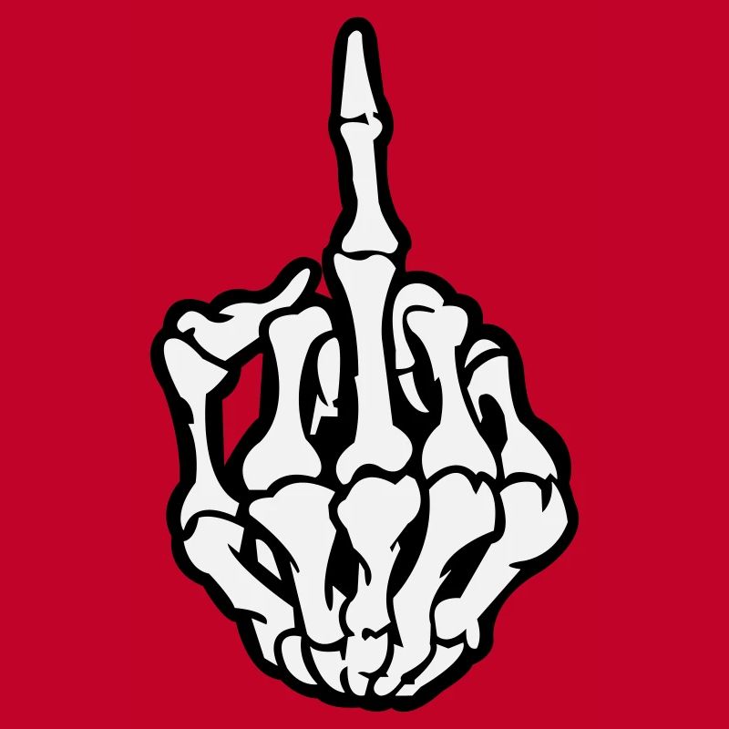 Skull Middle Finger