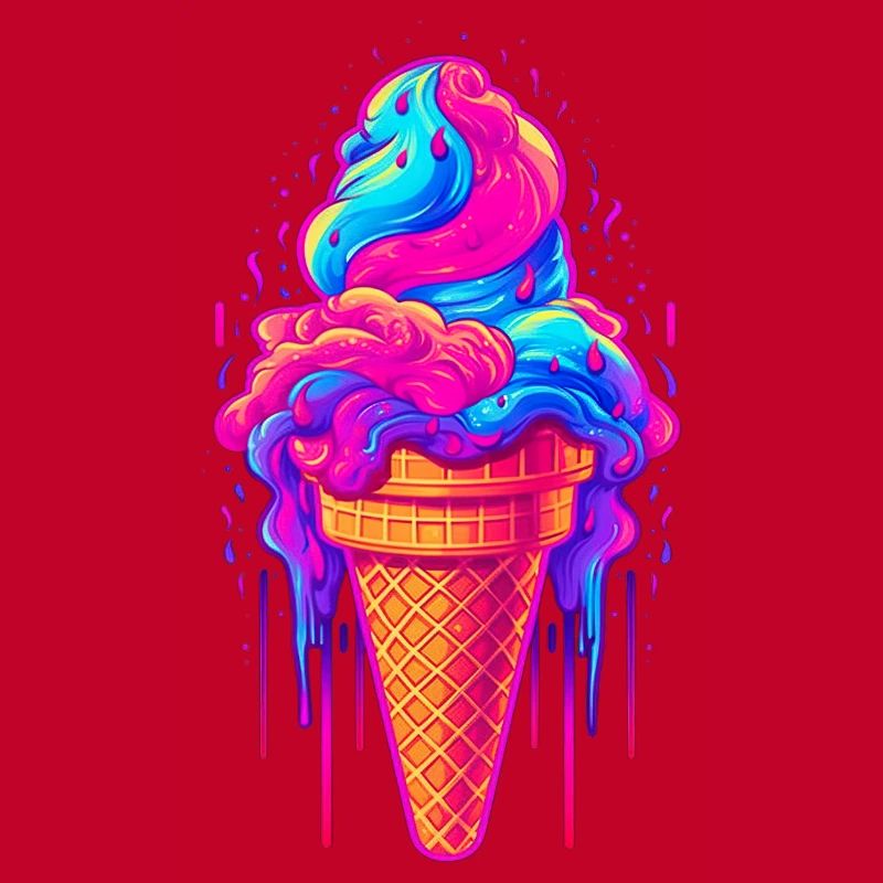 Retro Eiscream Eis Waffeleis für eine Eis