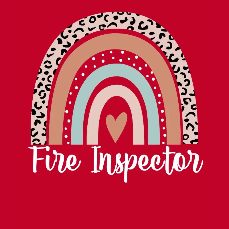 Fire Inspector Rainbow Leopard Funny Fire