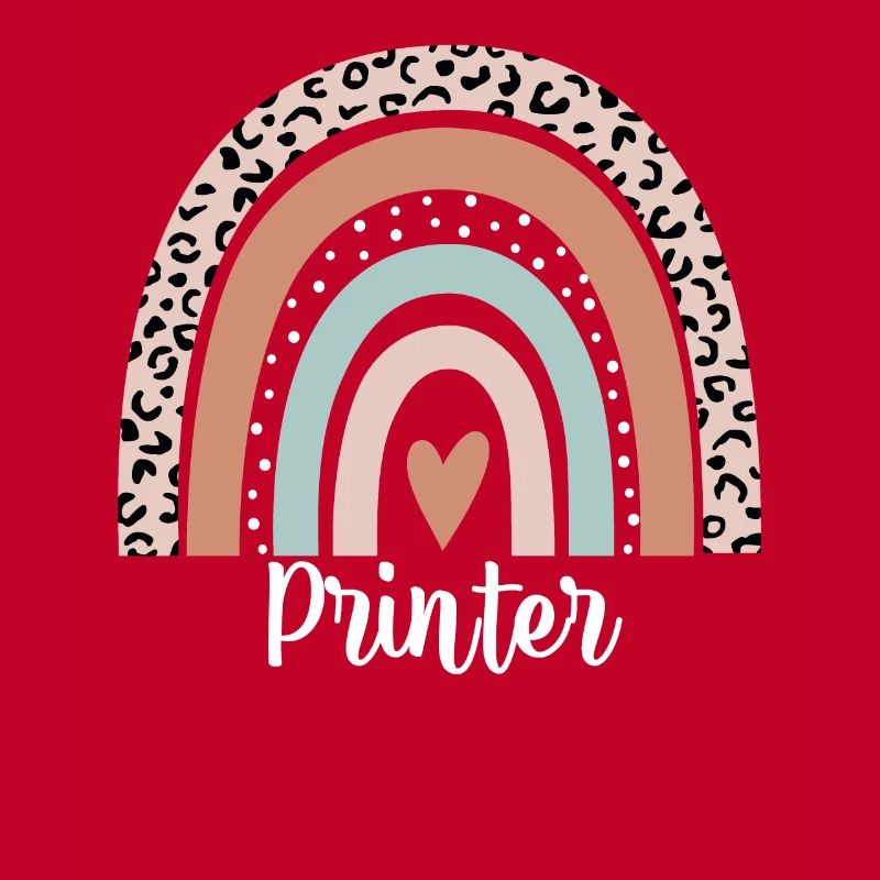 Printer Rainbow Leopard Funny Printer Appreciation