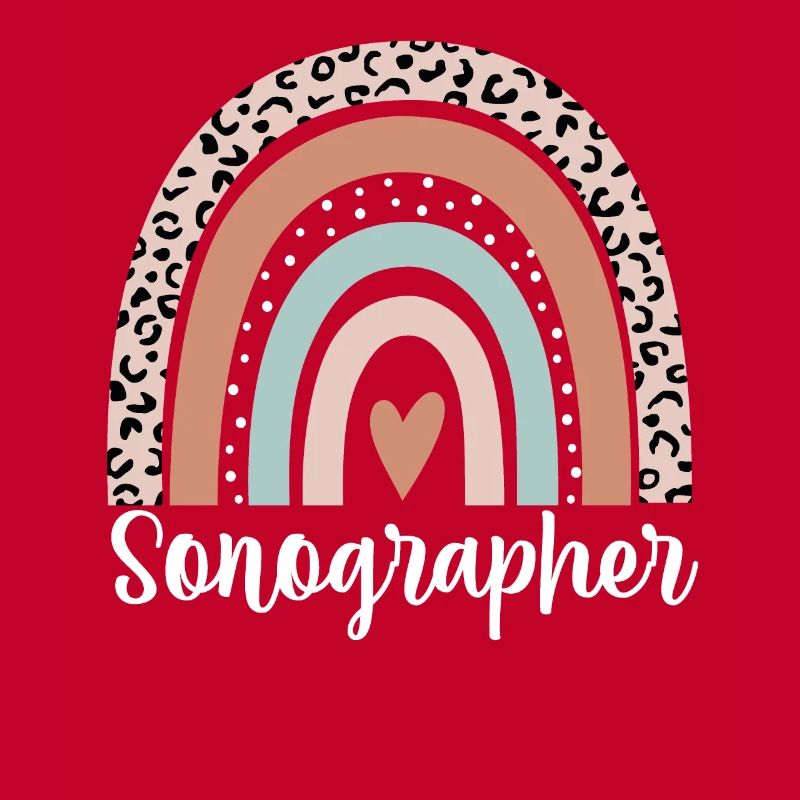 Sonographer Rainbow Leopard Funny Sonographer