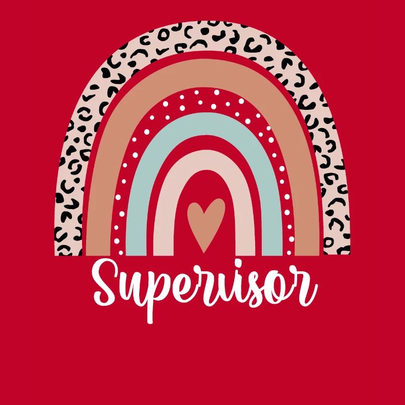 Supervisor Rainbow Leopard Funny Supervisor